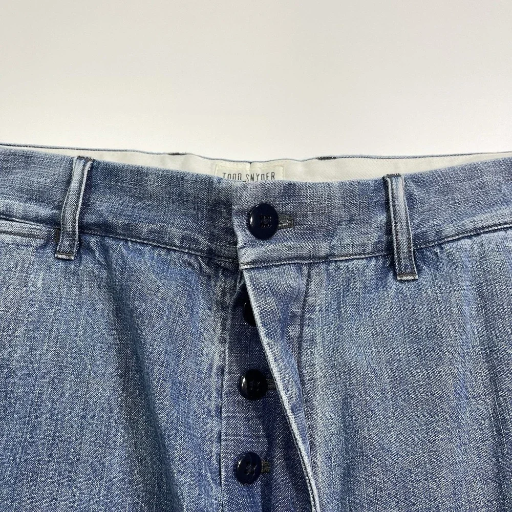 Todd Snyder Indigo Relaxed Fit Selvedge Chino‎ Jeans Mens Size 32 Button Fly